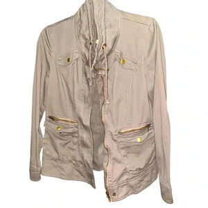 Sashimi Army Olive Green Khaki Military Field Style Jacket Sz L